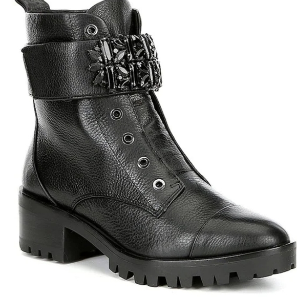 COPY - KARL LAGERFELD JEWELED COMBAT BOOTS 6 6.5 8.5 9 10 - Picture 2 of 8